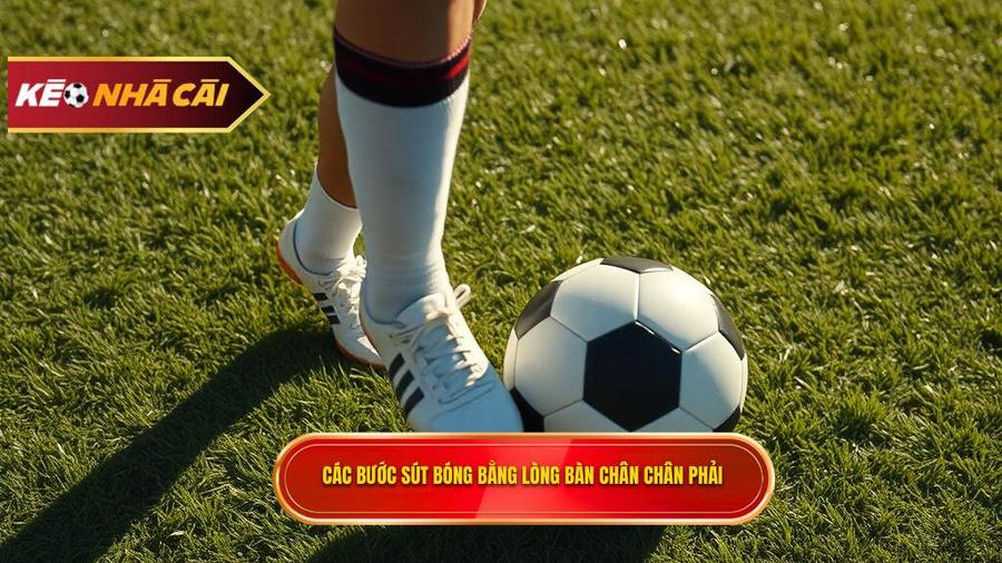 Phân tích chi tiết các bước thực hiện kỹ thuật sút bóng bằng lòng bàn chân phải