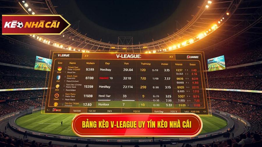 Bảng kèo V-League mới nhất